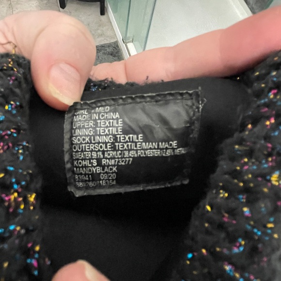 girls black boots SZ 4 - Picture 5 of 5